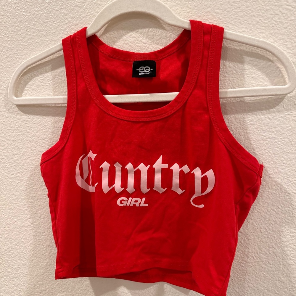 Cropped ‘Cuntry’ Tank - Picture 2 of 5